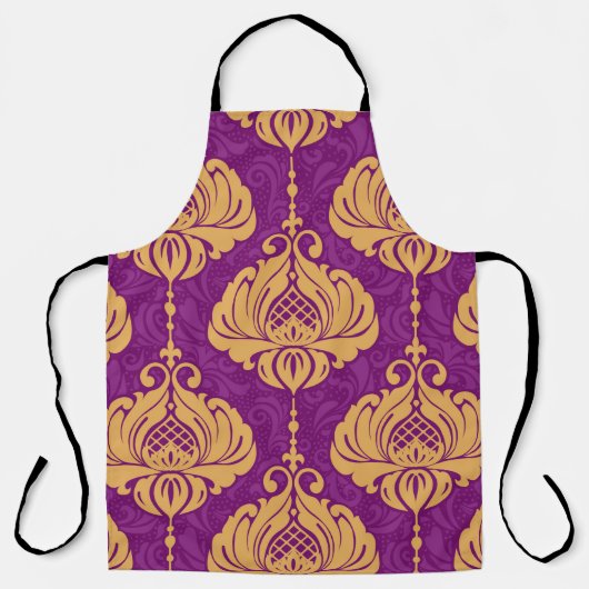 naadloos damesversieringspatroon schort (Voorkant)