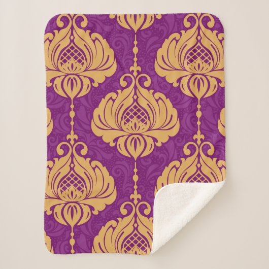 naadloos damesversieringspatroon sherpa deken (Voorkant)