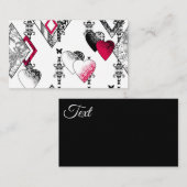 Naadloos de liefde zwart wit patroon h van de visitekaartje (Voorkant / Achterkant)