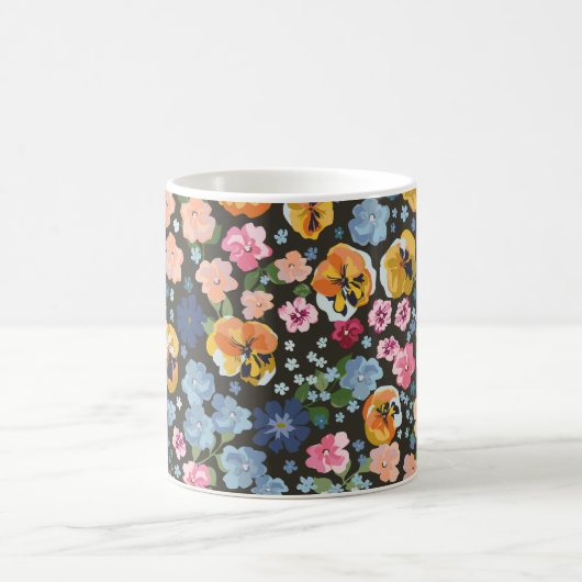 Naadloos decoratief elegant patroon met schattige  koffiemok (Center)