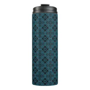 Naadloos decoratief patroon met ornament. thermosbeker
