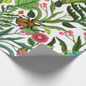 Naadloos decoratief patroon met planten en insecte cadeaupapier (Hoek)