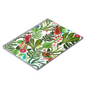 Naadloos decoratief patroon met planten en insecte notitieboek (Linkerzijde)