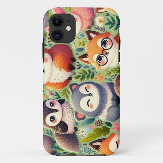 Naadloos dier schattig, patroon Case-Mate iPhone case (Achterkant)