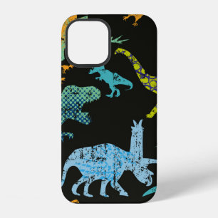 Naadloos Dino patroon. Origineel ontwerp met t-rex iPhone 12 Hoesje