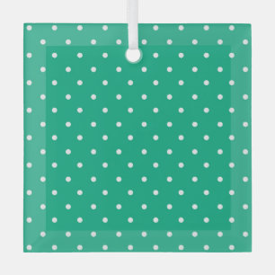 Naadloos effen turquoise stippenpatroon glas ornament