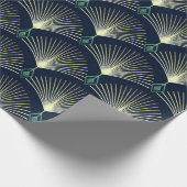 Naadloos elegant geometrisch patroon. Blue Art Dec Cadeaupapier (Hoek)