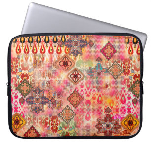 Naadloos etnisch mooi patroon van Abstracte digi Laptop Sleeve