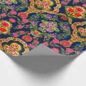 Naadloos etnisch mughaaldfloreel patroon cadeaupapier (Hoek)