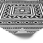 Naadloos etnisch patroon 2 poster (Hoek)