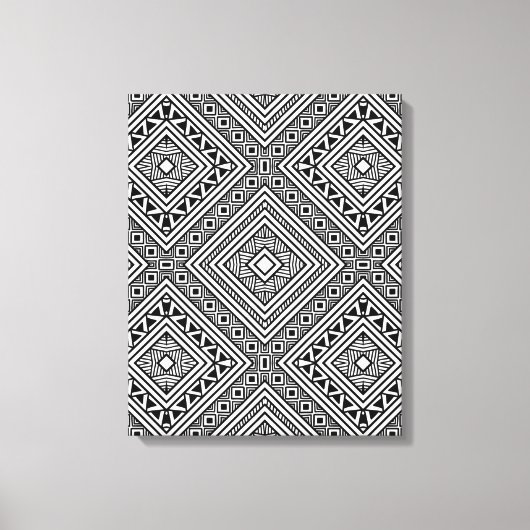 Naadloos etnisch patroon 6 canvas afdruk (Voorkant)
