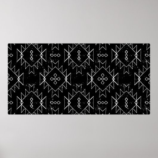 naadloos etnisch patroon met amerikaans indi poster (Voorkant)