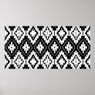  naadloos etnisch patroon met amerikaans indi poster