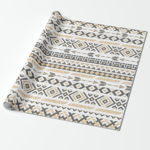 Naadloos etnische beige patroon. illustratie cadeaupapier