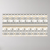 Naadloos etnische beige patroon. illustratie poster (Voorkant)