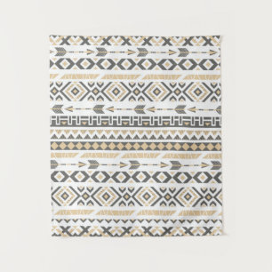 Naadloos etnische beige patroon. illustratie wandkleed