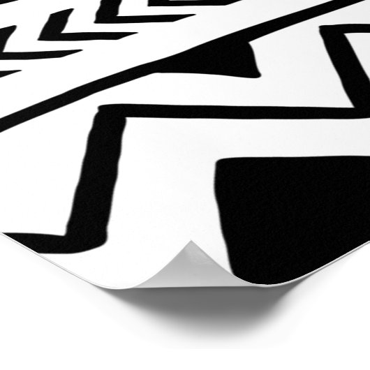 Naadloos etnische en stammenpatroon. Handgemaakt.  Poster (Hoek)