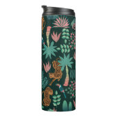 Naadloos exotisch oerwoud patroon thermosbeker (Geroteerd rechts)
