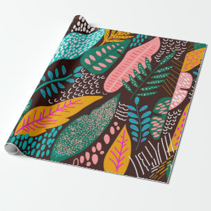 Naadloos exotische patroon met tropische planten. cadeaupapier