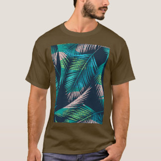 Naadloos exotische patroon met tropische planten T T-shirt