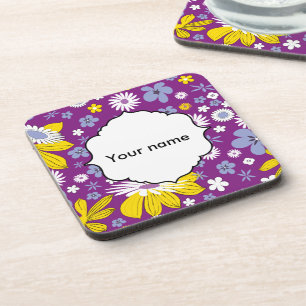 Naadloos Floral Pattern Bier Onderzetter