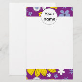 Naadloos Floral Pattern Briefpapier (Voorkant / Achterkant)