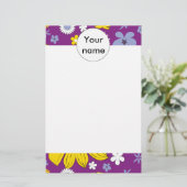 Naadloos Floral Pattern Briefpapier (Staand voorkant)