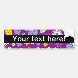 Naadloos Floral Pattern Bumpersticker