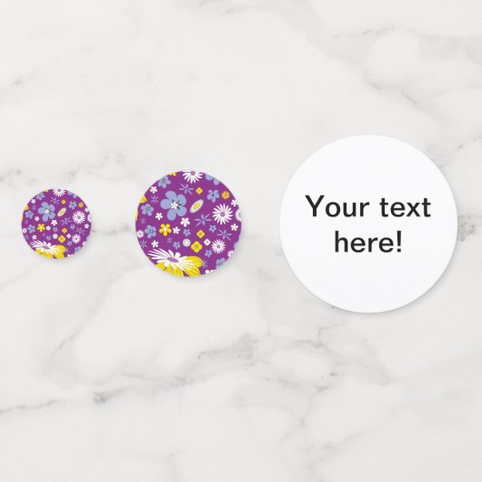Naadloos Floral Pattern Confetti (Achterkanten)