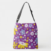 Naadloos Floral Pattern Crossbody Tas (Achterkant)