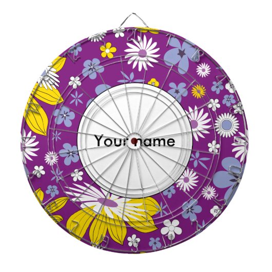 Naadloos Floral Pattern Dartbord (Voorkant)