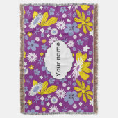 Naadloos Floral Pattern Deken (Voorkant Verticaal)