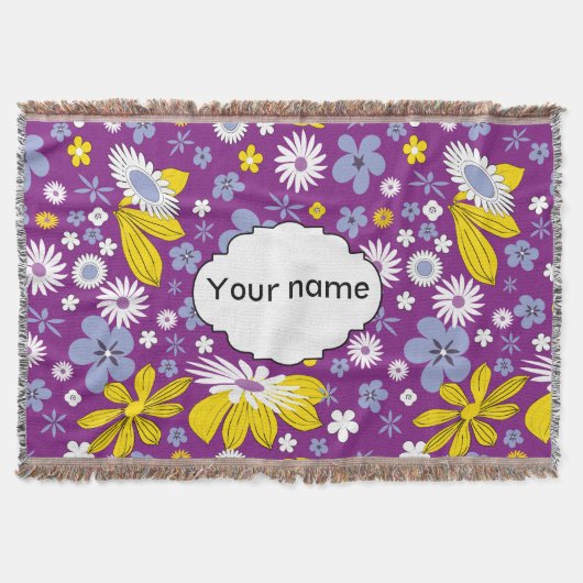 Naadloos Floral Pattern Deken (Voorkant)