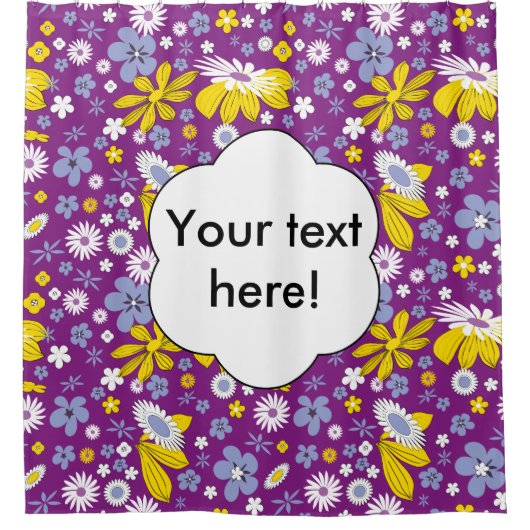 Naadloos Floral Pattern Douchegordijn (Voorkant)