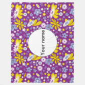 Naadloos Floral Pattern Fleece Deken (Voorkant)