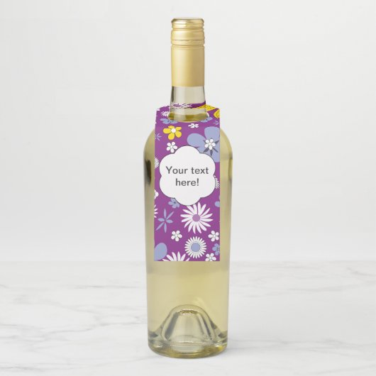 Naadloos Floral Pattern Flessenhanger (Op fles)