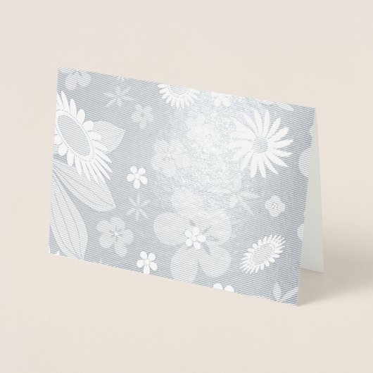 Naadloos Floral Pattern Folie Kaarten (Voorkant)