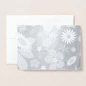 Naadloos Floral Pattern Folie Kaarten (Voorkant met envelop)