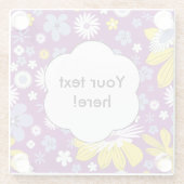 Naadloos Floral Pattern Glazen Onderzetter (Achterkant)