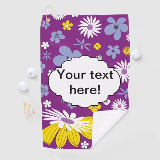 Naadloos Floral Pattern Golfhanddoek (Insitu)