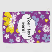 Naadloos Floral Pattern Golfhanddoek (Horizontaal)