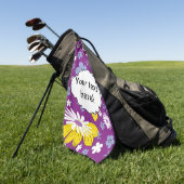 Naadloos Floral Pattern Golfhanddoek (Groen)