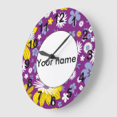 Naadloos Floral Pattern Grote Klok (Hoek)