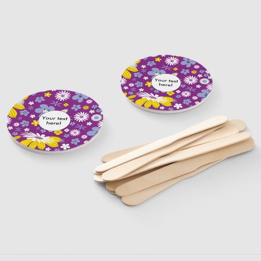 Naadloos Floral Pattern Handwaaier (Niet-gemonteerd)
