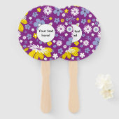 Naadloos Floral Pattern Handwaaier (Voorkant en achterkant)