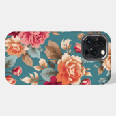 Naadloos Floral Pattern iPhone Hoesje (Achterkant horizontaal)