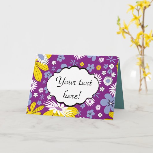 Naadloos Floral Pattern Kaart (Gele Bloem)