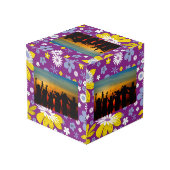 Naadloos Floral Pattern Kubus (Achter hoekig)