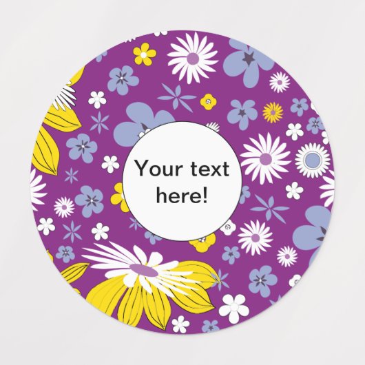 Naadloos Floral Pattern Labels (Design 2)