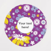 Naadloos Floral Pattern Labels (Design 1)
